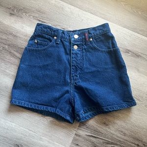 Sasson dark wash high waisted denim shorts